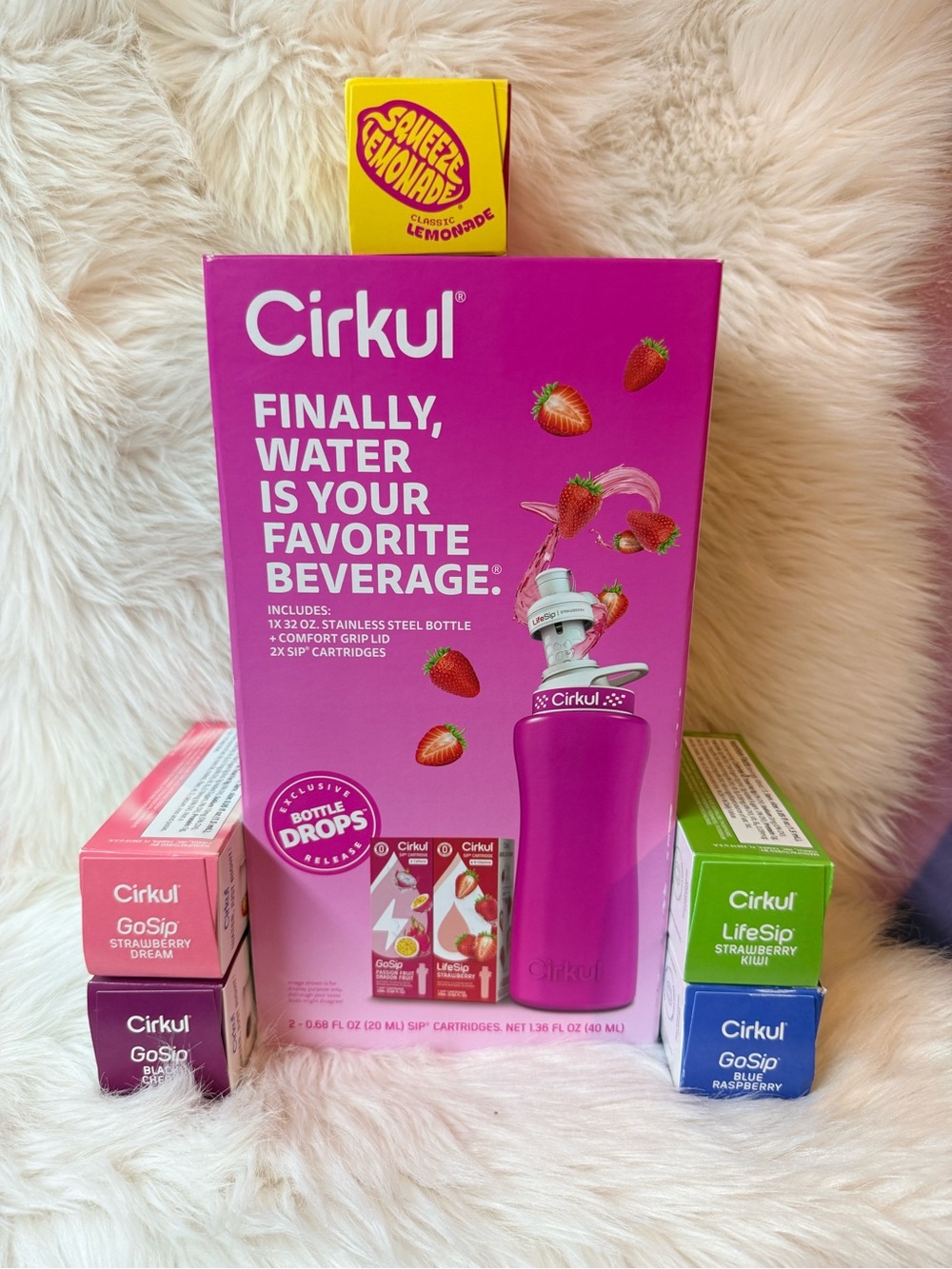 Cirkul Strawberry Water Bottle Kit - Pink
